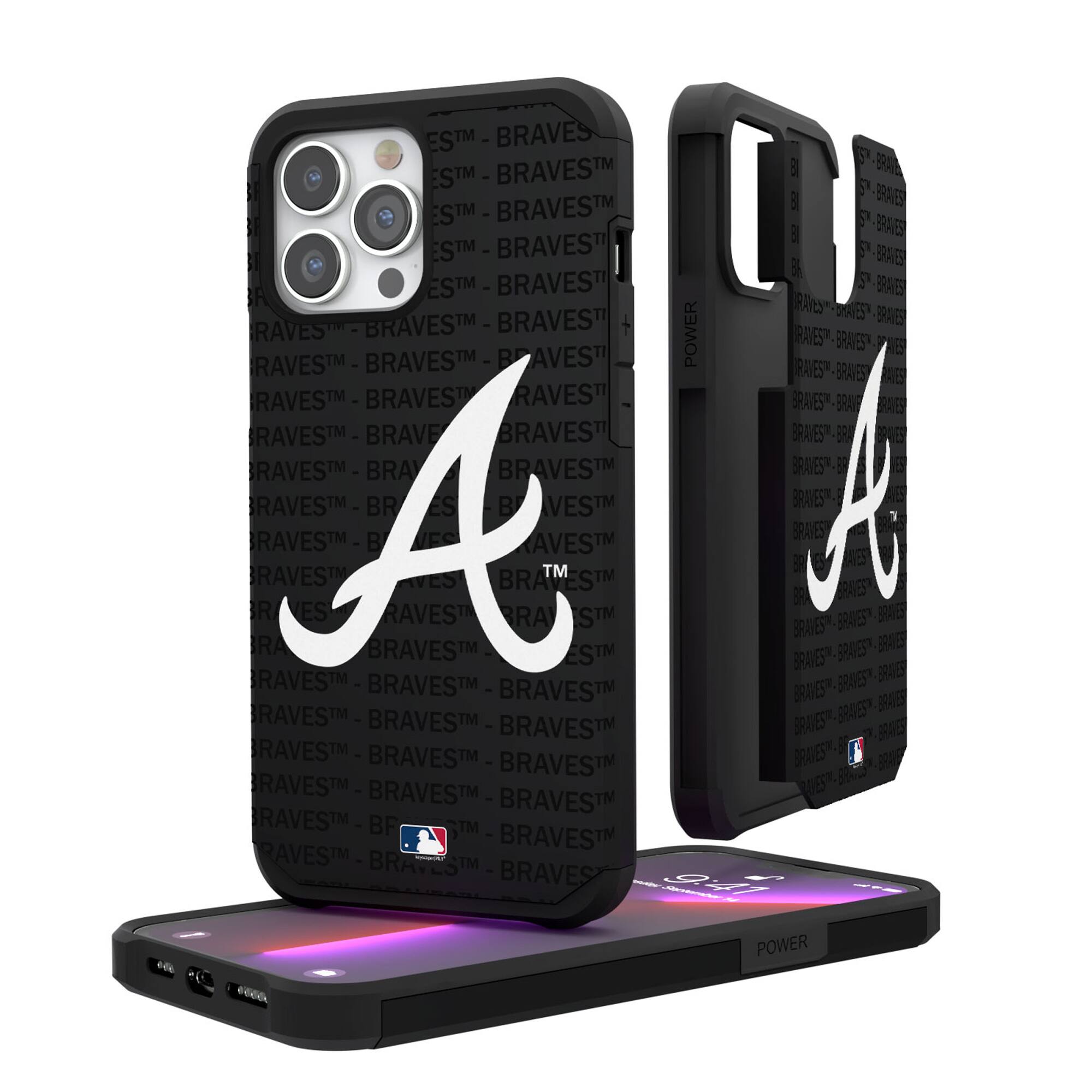 Keyscaper - MLB - Atlanta Braves iPhone Text Backdrop Rugged Case - 14 Pro - Multicolor price history on PriceWatchPro