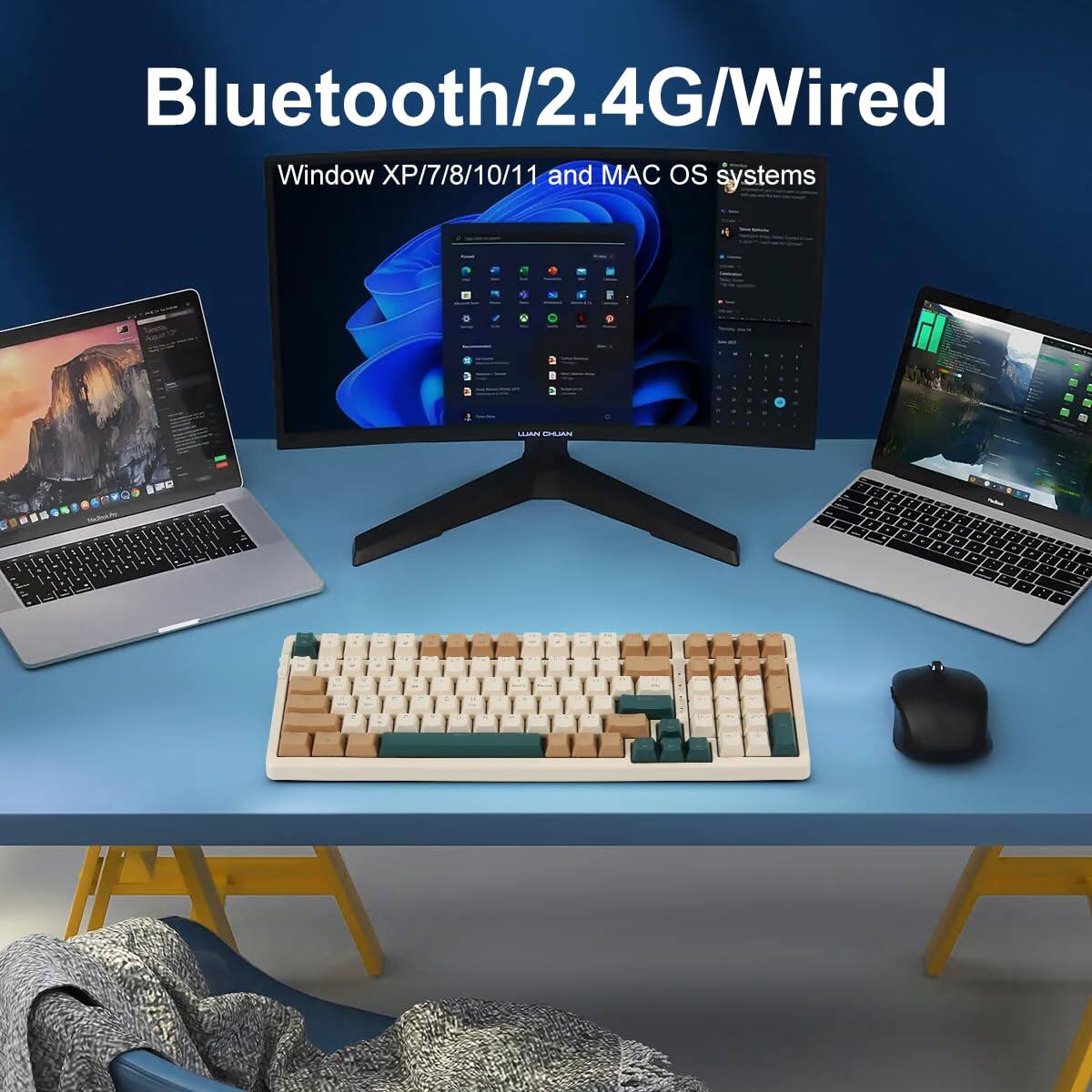 Bluetooth/2.4G/Wired  
Window XP/7/8/10/11 and MAC OS systems