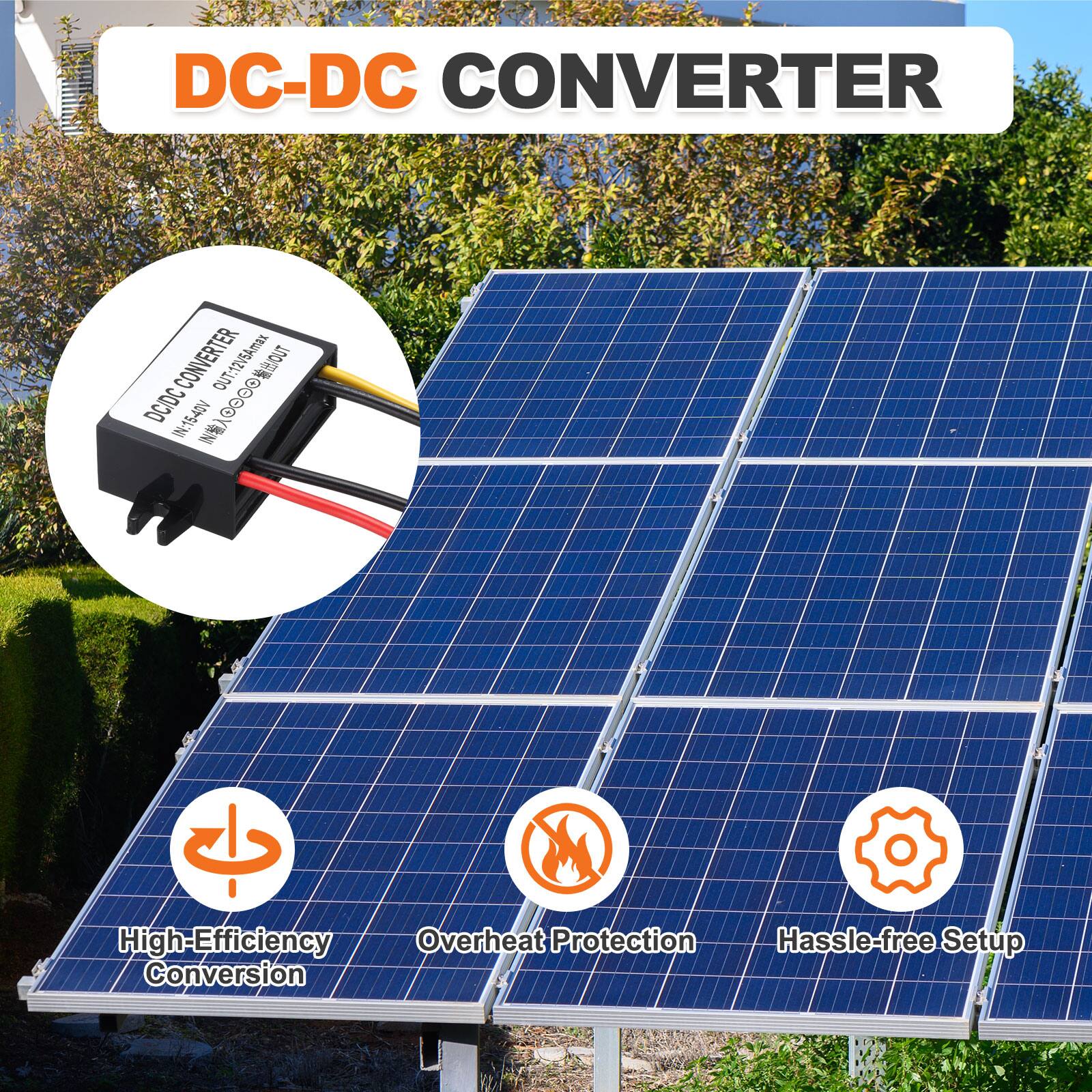DC-DC CONVERTER

DC-DC CONVERTER
IN: 12V
OUT: 12V 5A max

High-Efficiency Conversion
Overheat Protection
Hassle-free Setup