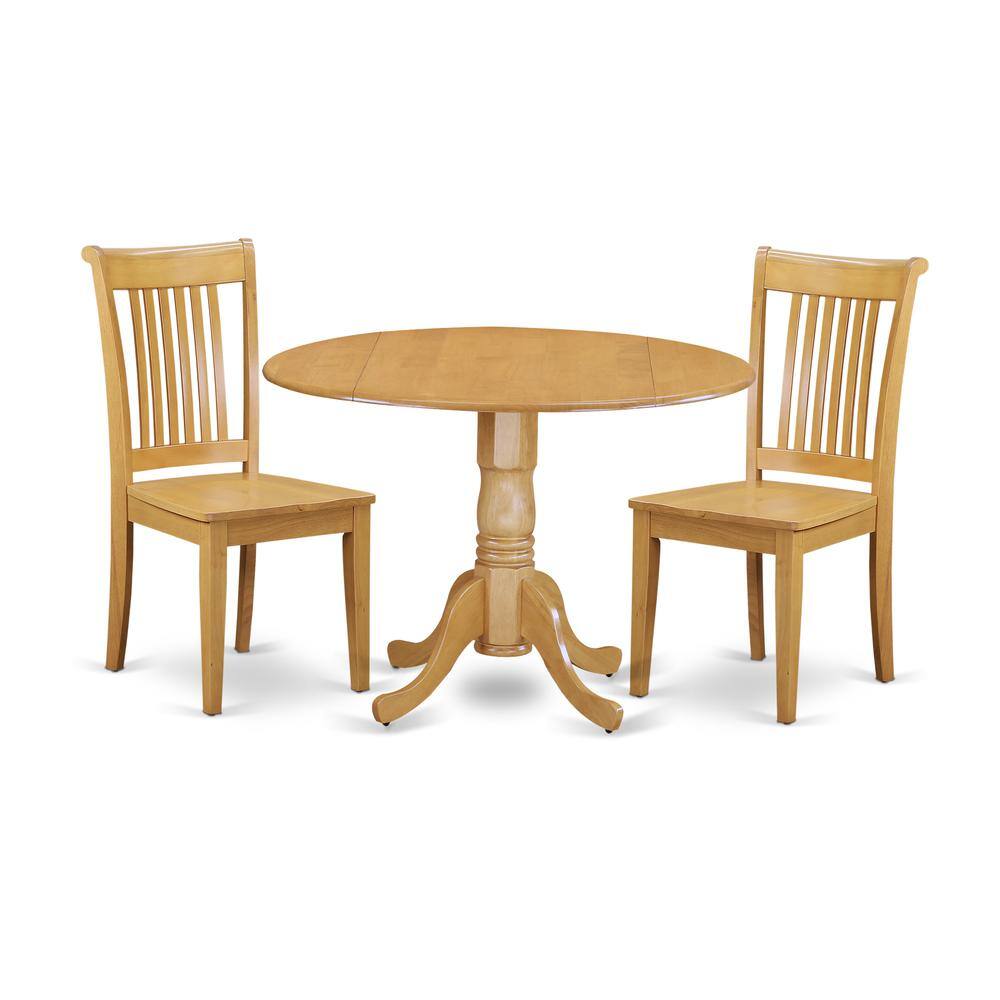Back. East West Furniture - Dining Room Set Oak - Brown.