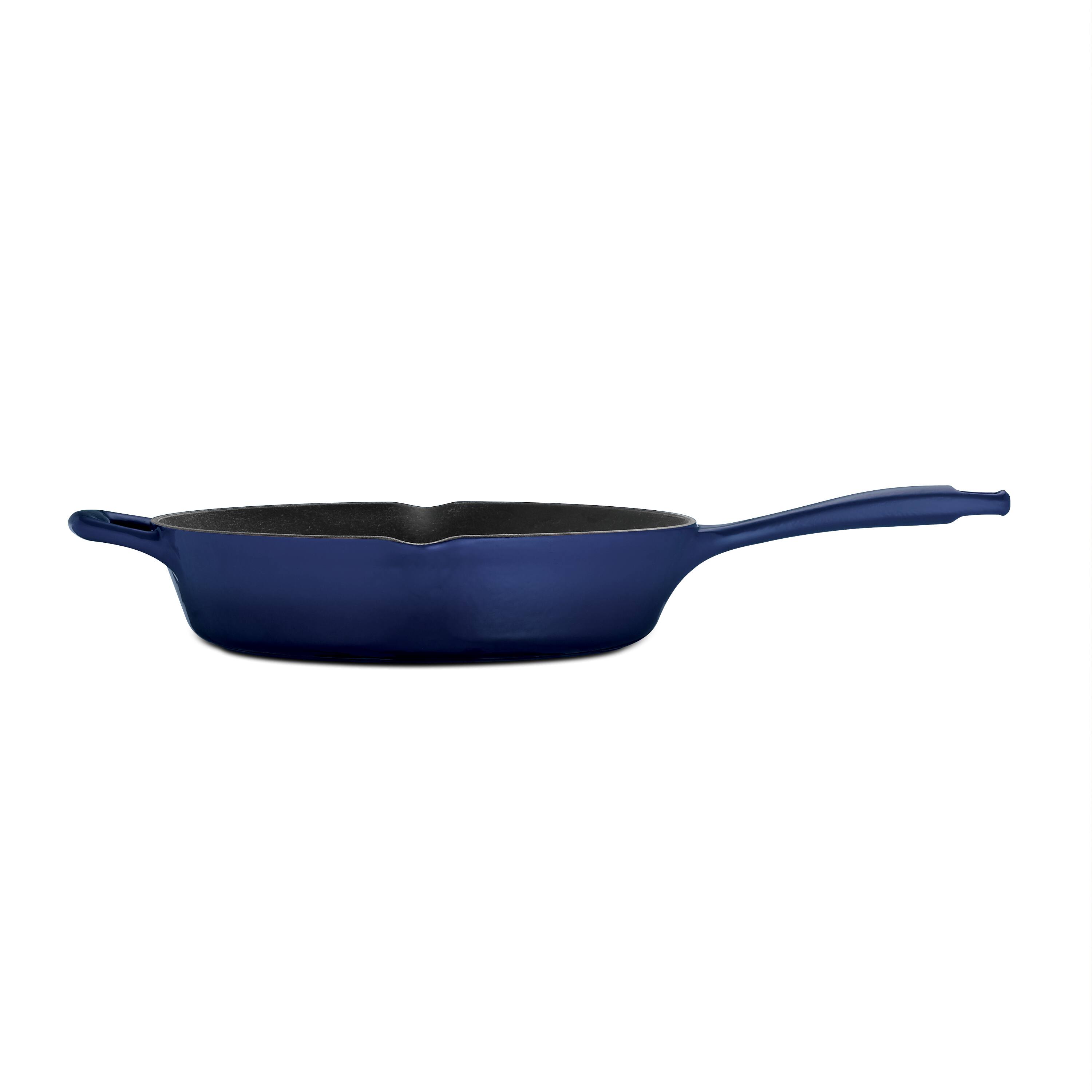 Left. Tramontina - Gourmet 10" Round Skillet - Cobalt.