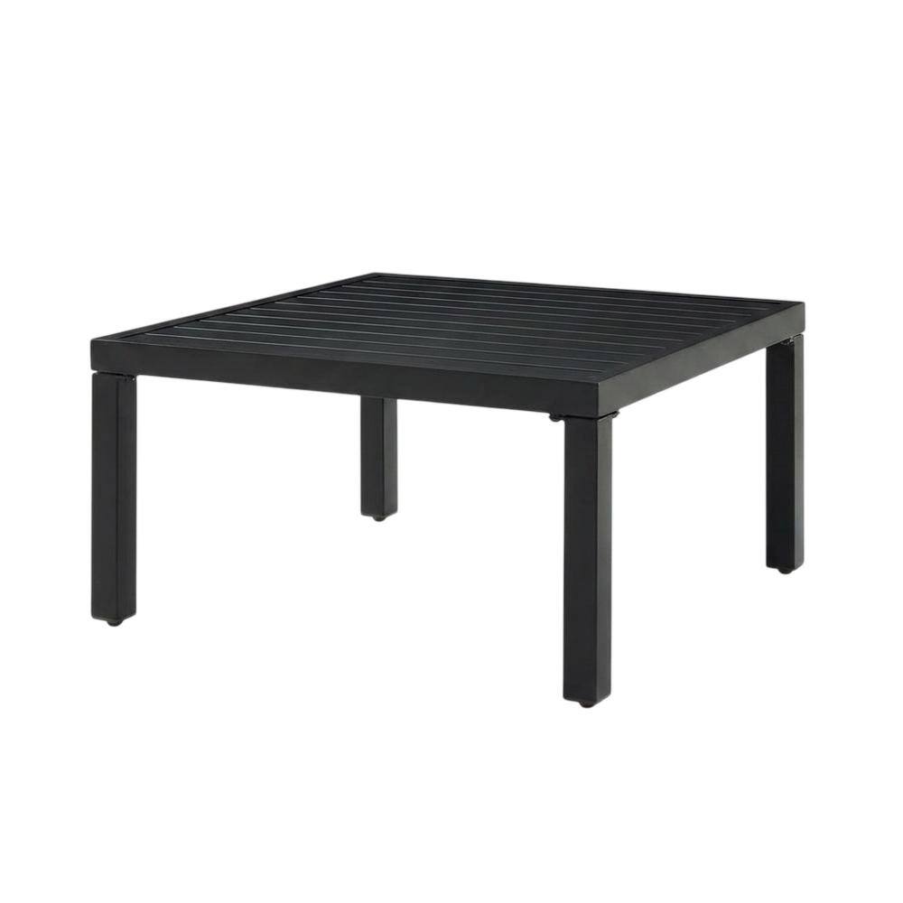 Front. Crosley Furniture - Piermont Outdoor Sectional Coffee Table - Matte Black.