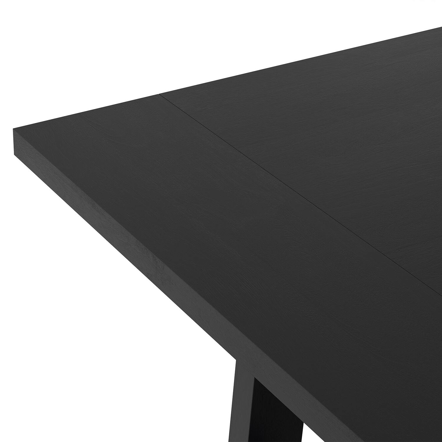 Alt View 6. Simpli Home - Whitley 72 inch Wide Solid Mango Farmhouse Dining Table - Black.