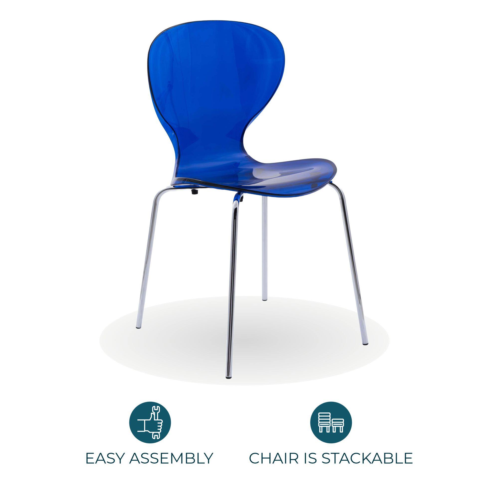 EASY ASSEMBLY  
CHAIR IS STACKABLE