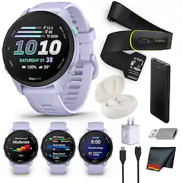 Garmin - Forerunner 70 GPS Running Smart watch (Cool Lavender) Bundle - Cool Lavender - (2025)
