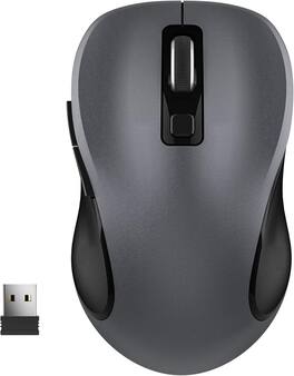 PO3TICJUNKI3 - 4g Mouse Computer With Receiver And Adjustable Levels Button Mice Windows Pc Notebook - Wired - Gray