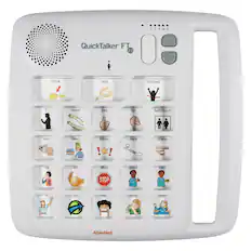 12345 2 5 QuickTalker FT 23 more help finished I want yes no bathroom you need Wow! here there ! ! me do stop good bad 1 STOP Tll yo CL UNTA uye AbleNet