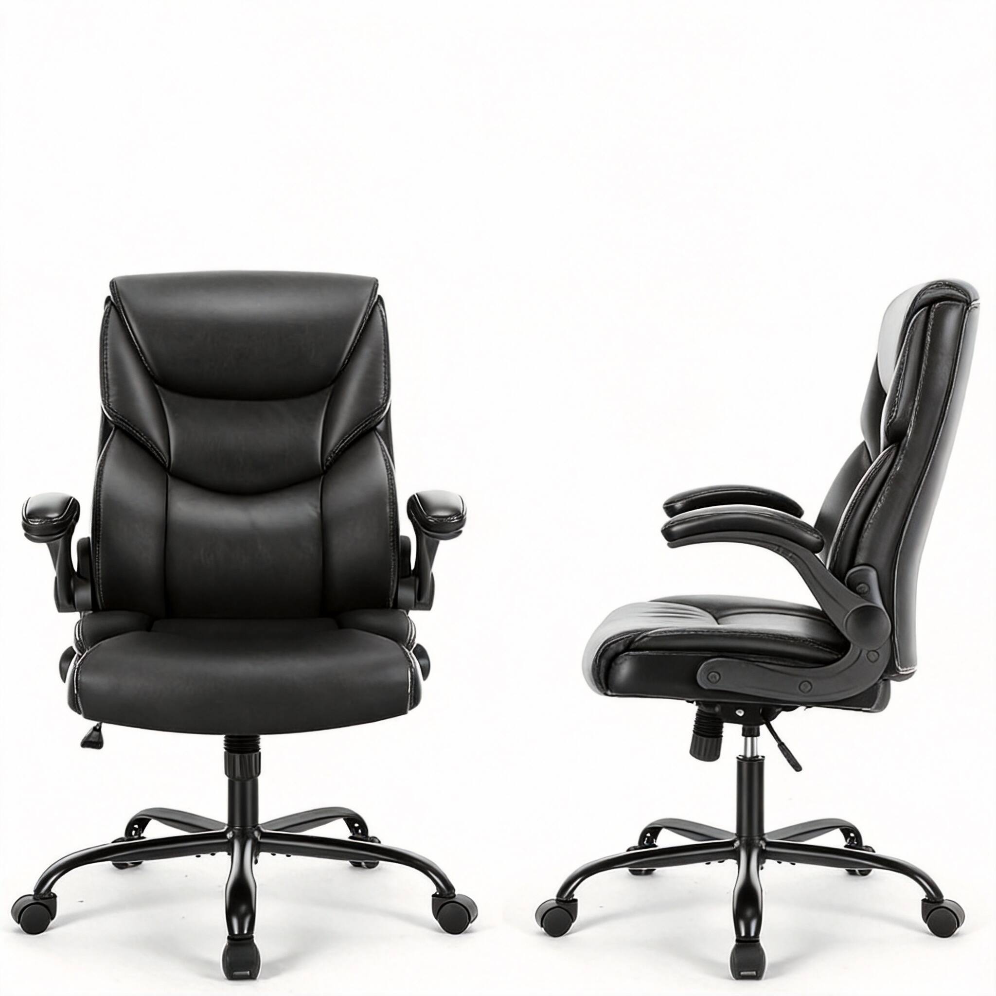 Alt View 2. Frangdom - Ergonomic Gaming Chair High Back PU Leather Flip-up Arms Adjustable - Dark Brown 1 Pack.