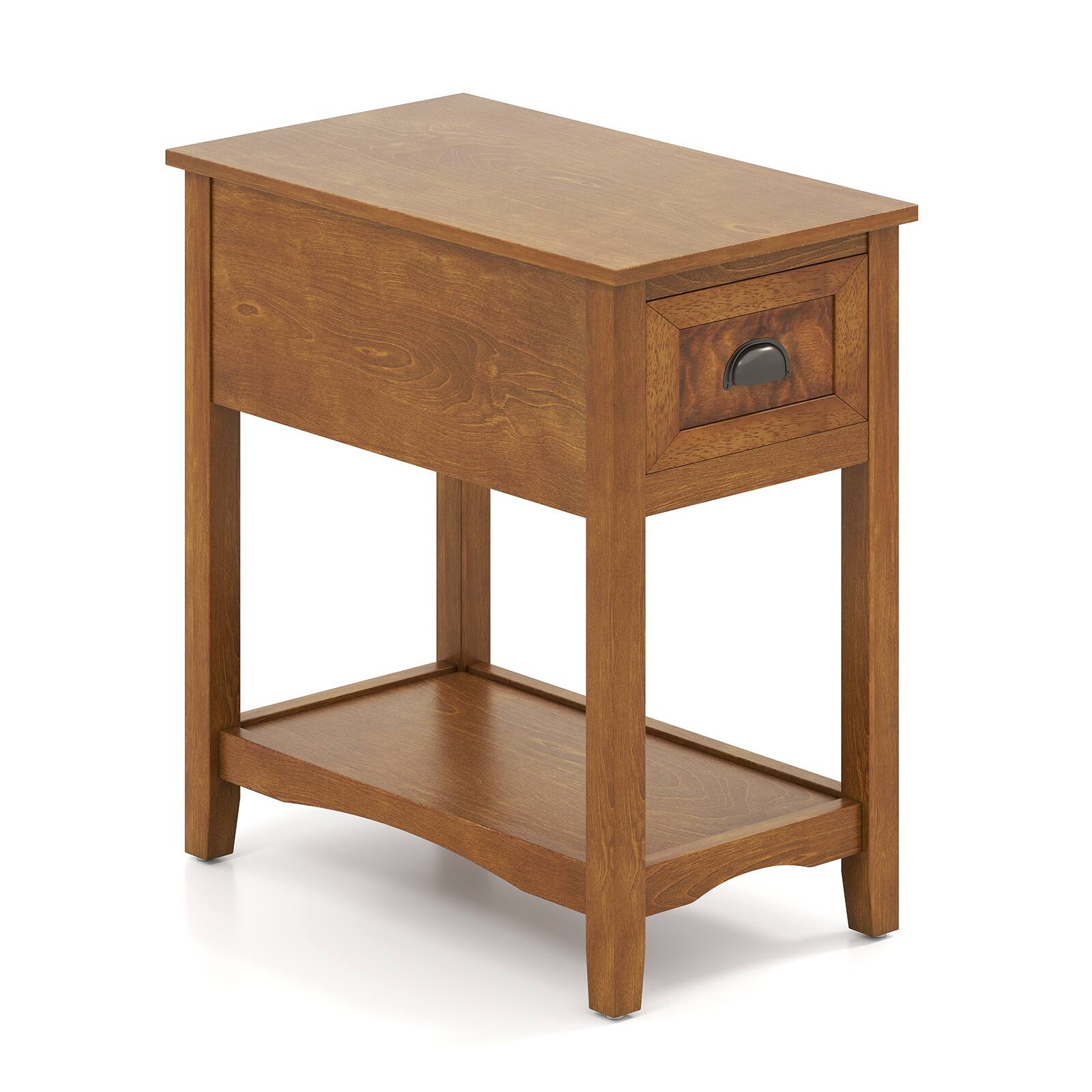 Alt View 1. Gymax - Gymax Contemporary Chair Side End Table Compact Table w/ Drawer Nightstand Tawny - Tawny.