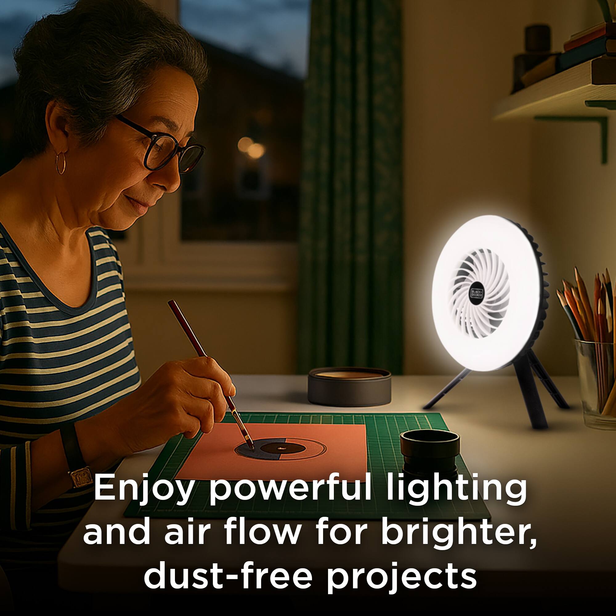 1.45% exi

Enjoy powerful lighting and air flow for brighter, dust-free projects