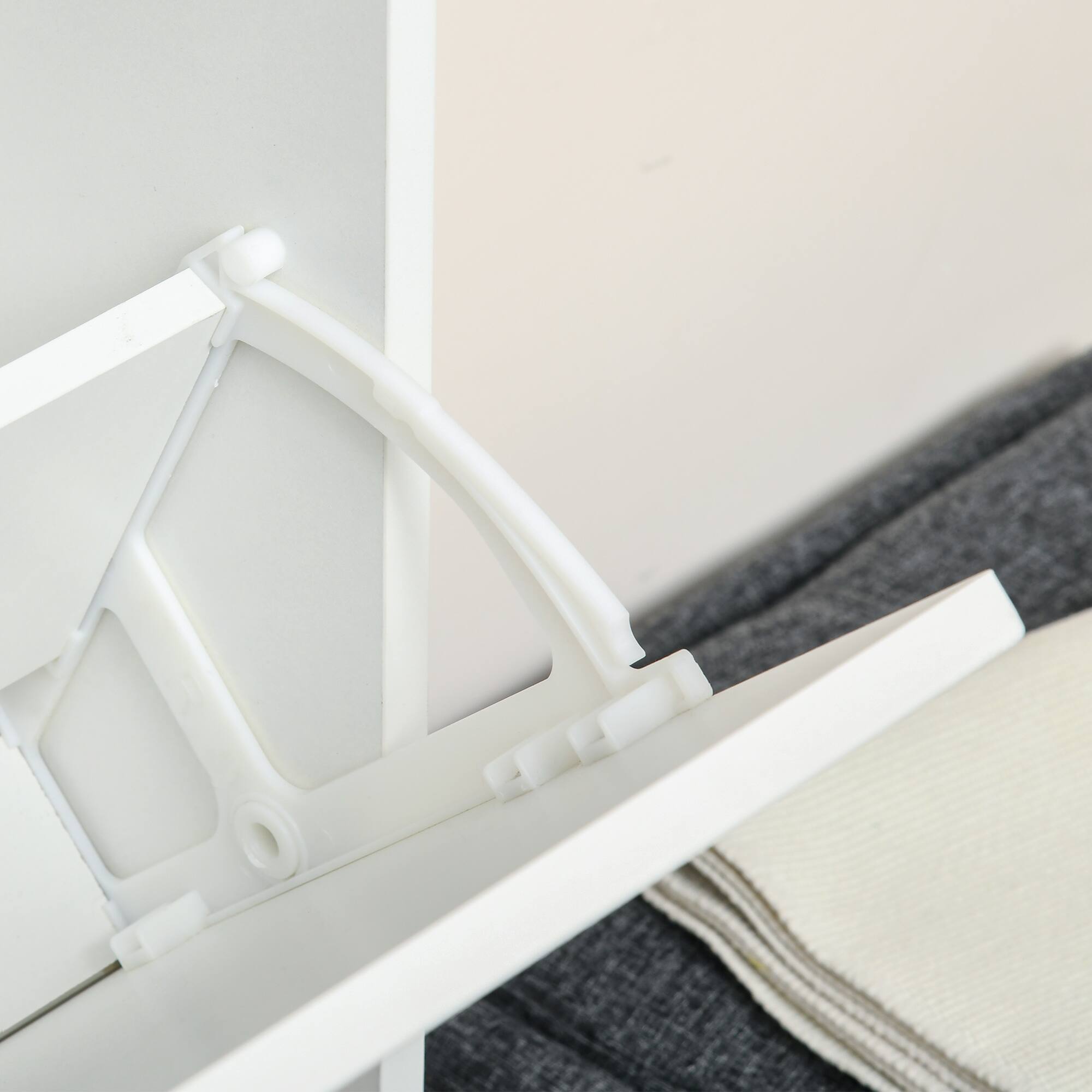 Alt View 8. Homcom - Cabinet, Narrow Shoe Storage Cabinet with 3 Flip Drawers, Holds 12 Pairs for Entryway - White.