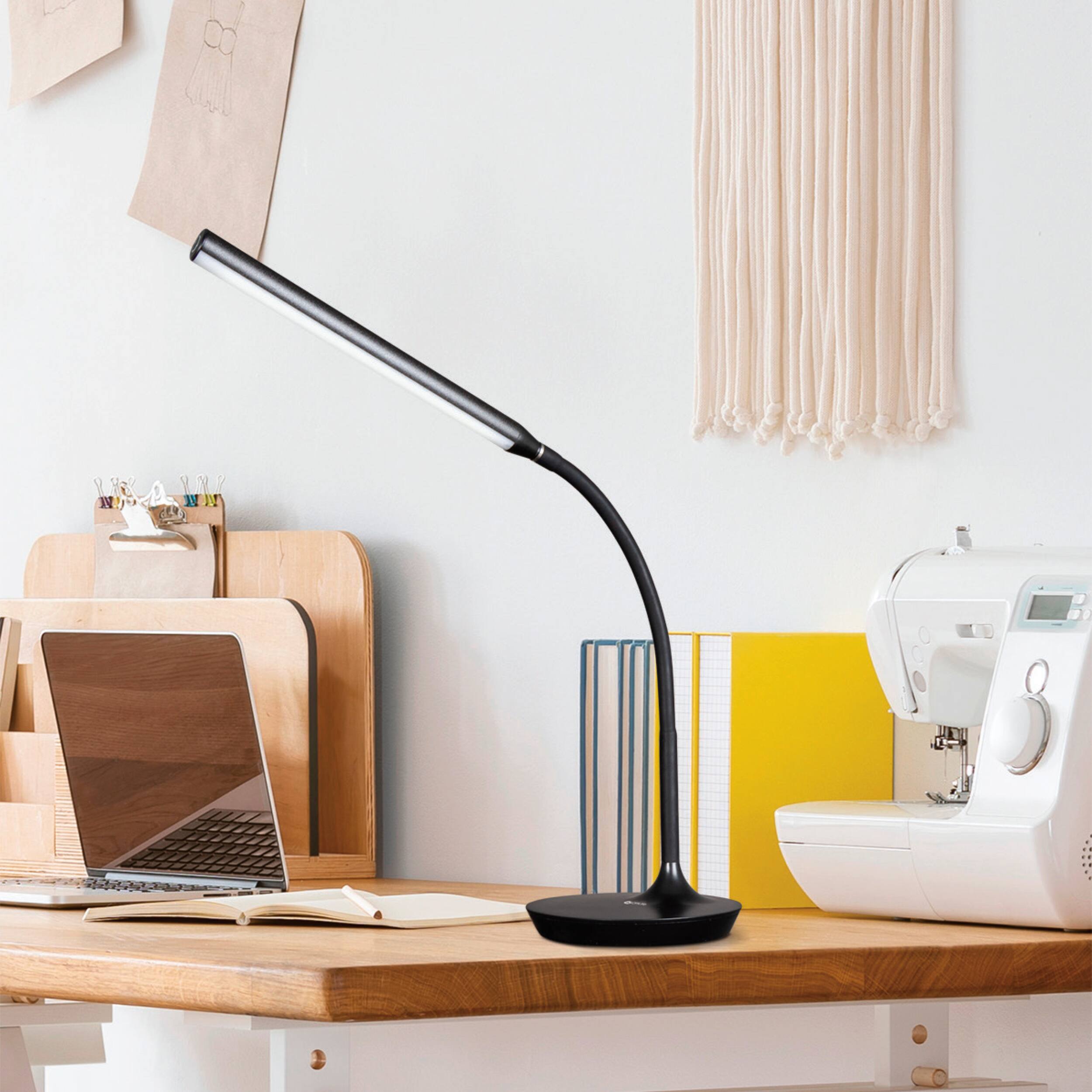 Alt View 15. OttLite - Extended Reach LED Desk Lamp - Black.