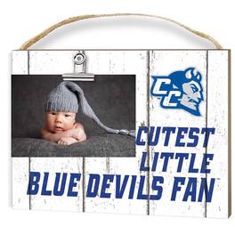Jardine - Central Connecticut State Blue Devils 8" x 10" Cutest Little Fan Weathered Team Logo Clip Photo Frame - White