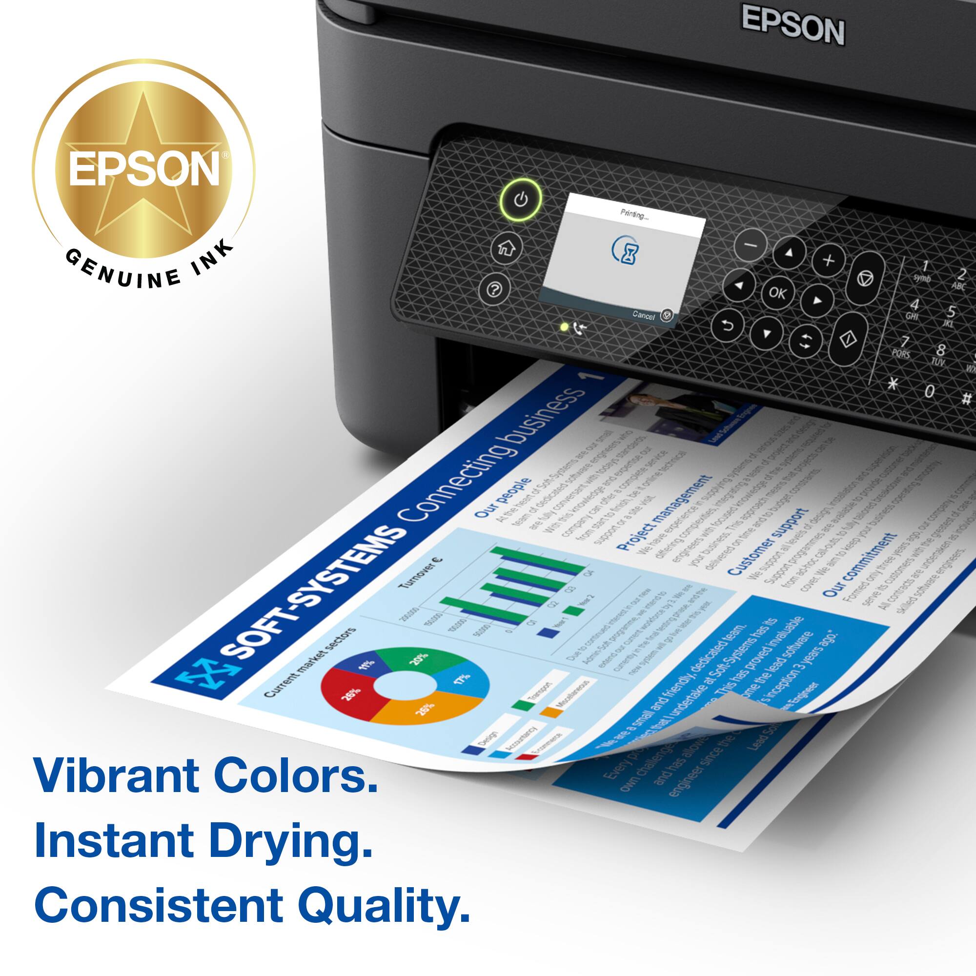 EPSON Photo - GENUINE INK + 1 2 3 4 5 6 7 8 9 0 # business - setat - 1 nota i nto ntk - Stlms haes 106 Connecting Our people Stw 1eo d M naett NPA  T cnt em CE N e h 1 T ea management v0 Te I soddns -  1 Project oee epener Caberd Customer  cve commitment Land S C s4 %ow 5 Tumnover COHe bh crtone vhak SOFT-SYSTEMS Our Tromed T Ians Sced  1 1 SOFT vecters ve, Co leat hes nabaie 5 NE Syteme a ar, marea 22% Da Iaterie natant vet dedicated proved leed seM - hes the Current Yedy This osn 20% nempen Mecarani undertake I pg 20% mad THrg ersnaca te Lesd dalleng alows since Every hes Vibrant Colors. Instant Drying. Consistent Quality.