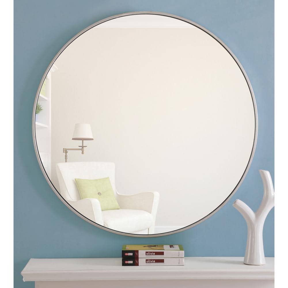 Elegant Decor - Metal frame Round Mirror 36 inch finish - Silver price history on PriceWatchPro