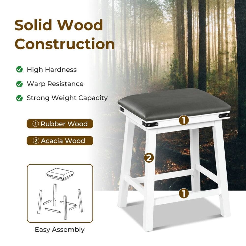 Solid Wood Construction  
- High Hardness  
- Warp Resistance  
- Strong Weight Capacity  

1. Rubber Wood  
2. Acacia Wood  

Easy Assembly