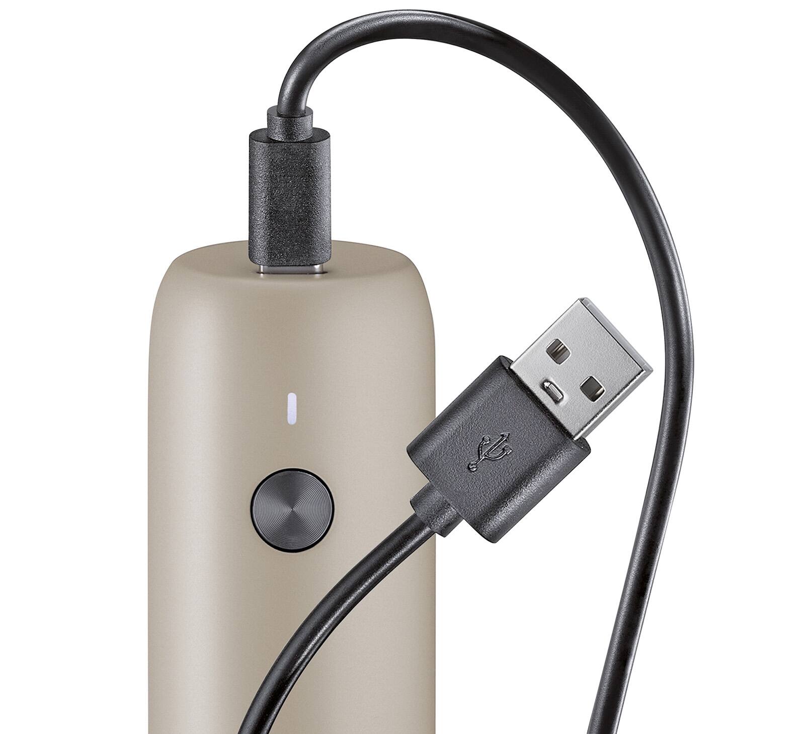 Alt View 4. Zassenhaus - Koln Rechargeable Salt or Pepper Mill, 5.5" H x 1.5", Gray - Gray.