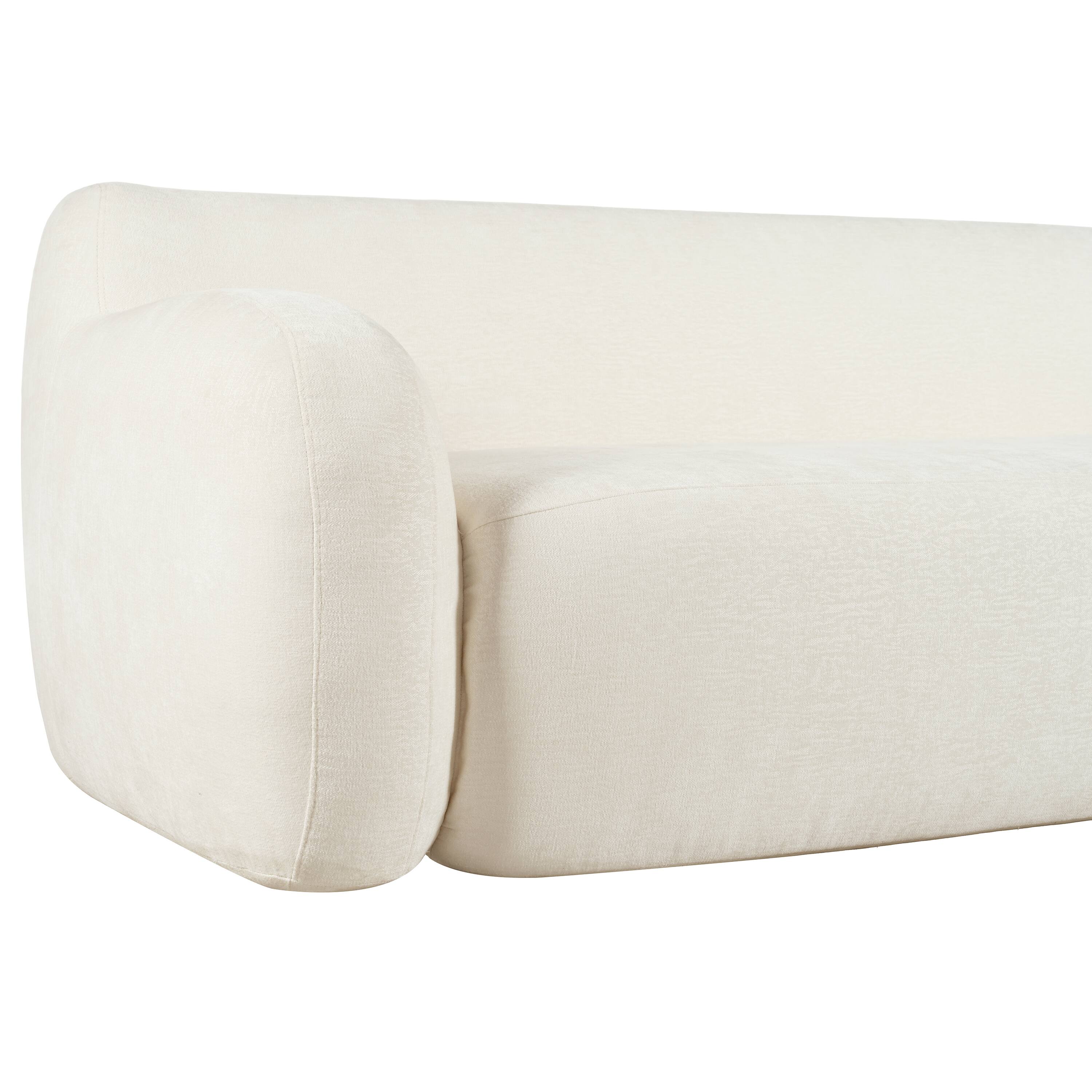 Alt View 8. Tiramisubest - 81.5" Minimalist Compression Sofa, Curved Design, 3-Seater Casual Sofa for Living Rooms, Bedrooms, and Apartments,Beige - Beige.