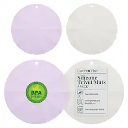 Larder & Vine - Set of 4 Silicone Trivets - French Gray/Lavender