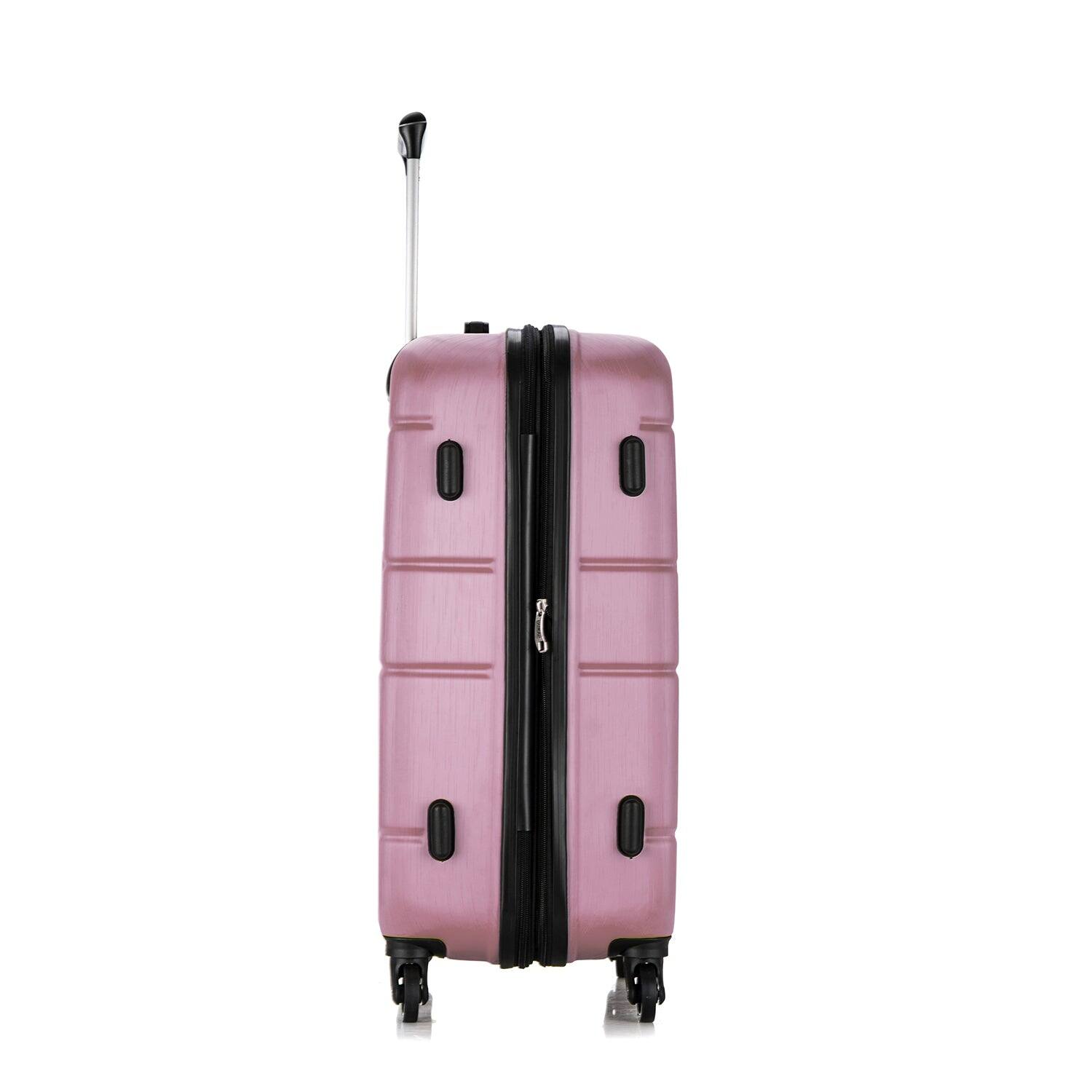 Alt View 3. DUKAP - Rodez Lightweight Hardside Spinner Luggage 24" - ROSE GOLD.