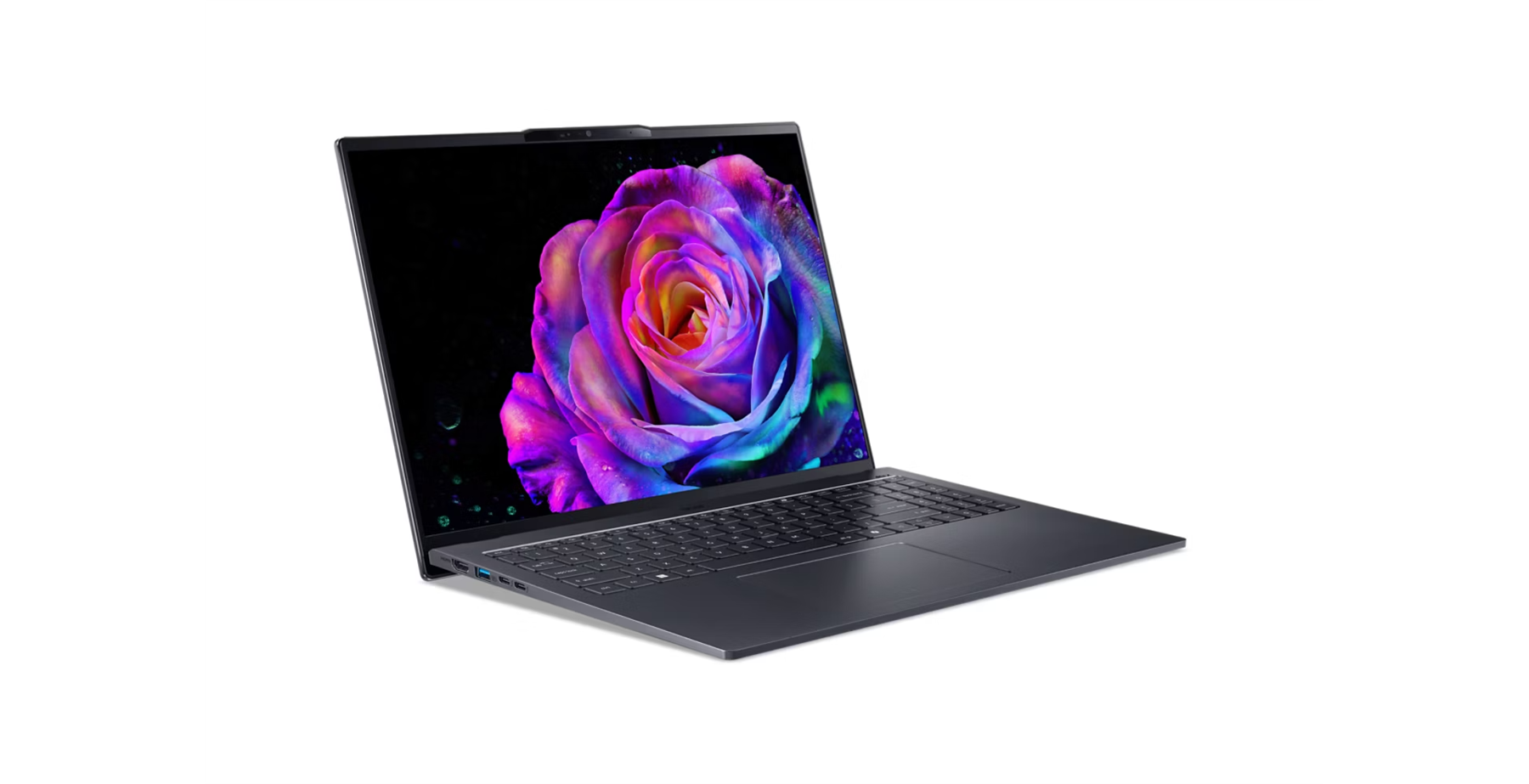 Left. Acer - Acer Swift Go 16 AI Laptop 16" OLED 120Hz Intel Core Ultra 9 32GB RAM 1TB SSD Intel Arc Graphics.