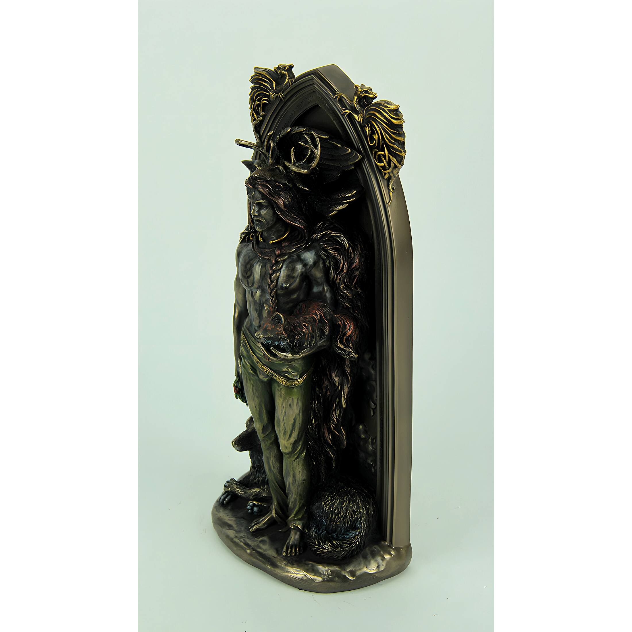 Alt View 1. Veronese Design - Ruth Thompson The Druid Hand Painted Statue - Bronze.