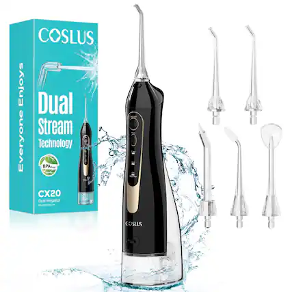 COSLUS Enjoys Dual Stream Everyone Technology BPA free CX20 Oral Irrigator Mundusche