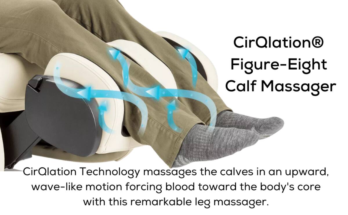 CirQlation® Figure-Eight Calf Massager

CirQlation Technology massages the calves in an upward, wave-like motion forcing blood toward the body's core with this remarkable leg massager.