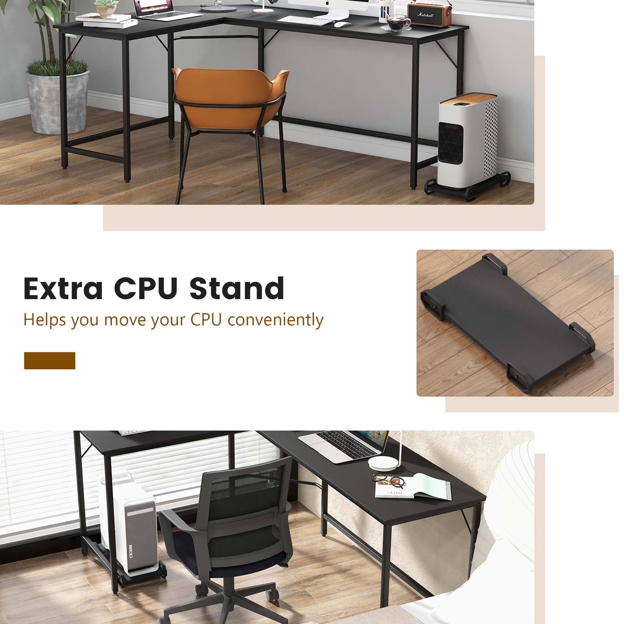 Extra CPU Stand Helps you move your CPU conveniently.