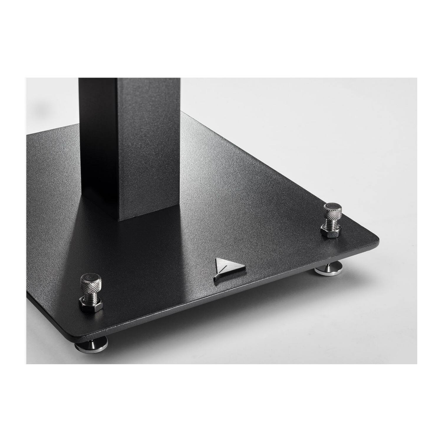 Back. Triangle - Triangle S01 Bookshelf Speaker Stands with Non-Slip Felt (Matte Black, Pair) - Black.