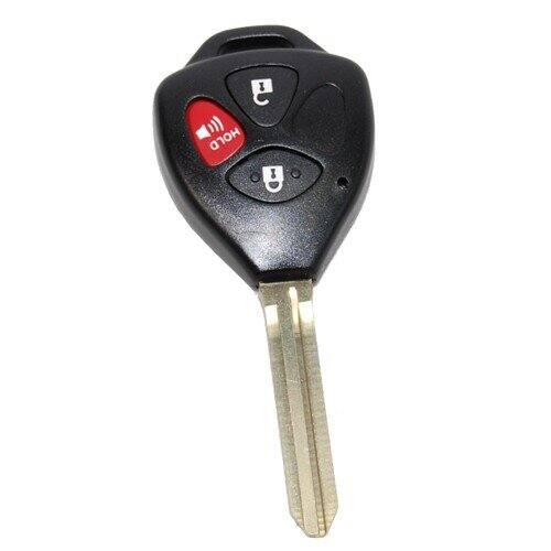 Alt View 3. HQRP - 3-Button Remote Key Fob Shell with Uncut Blade for Scion tC 2008-2010 - Black.