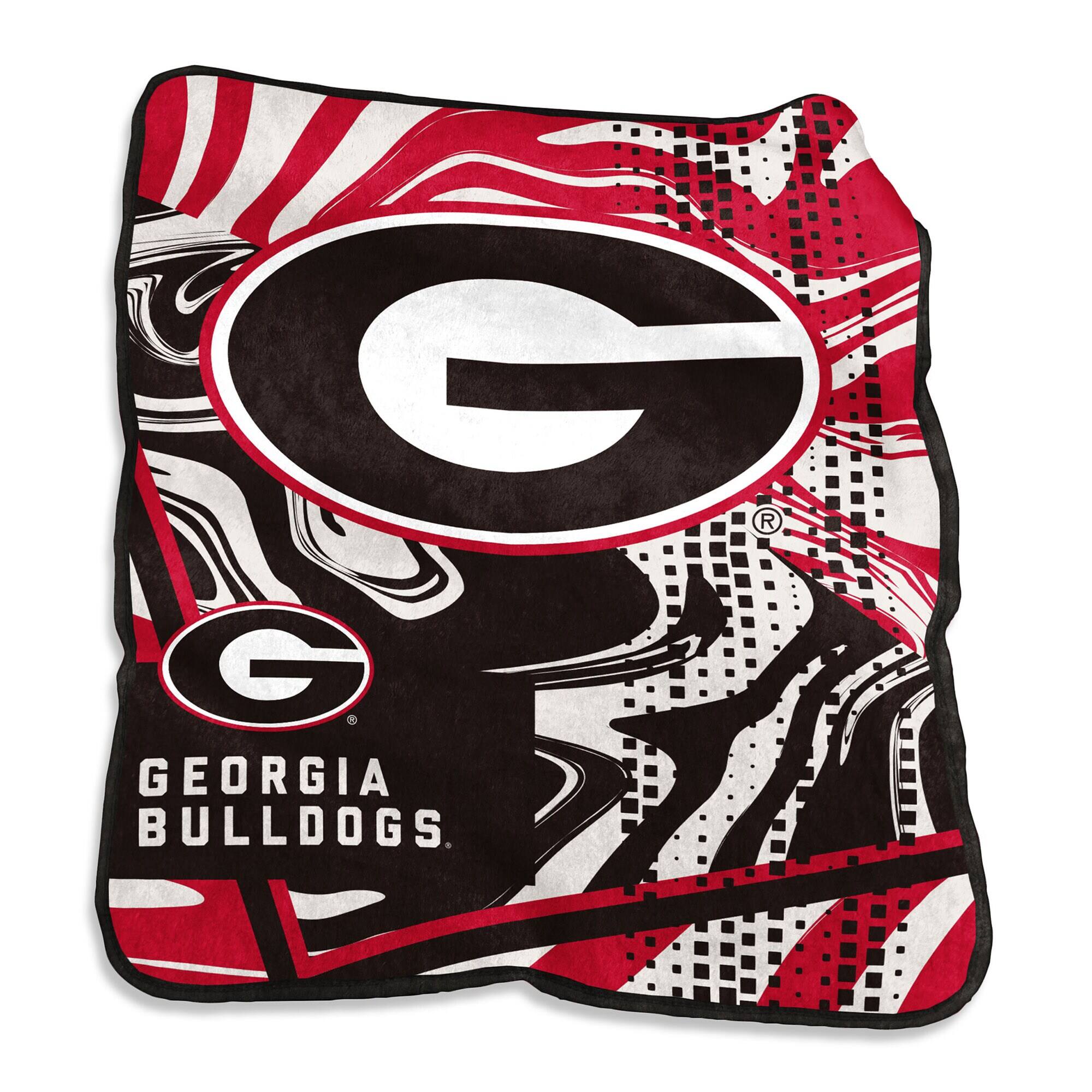 Logo Brands - Georgia Bulldogs 50" x 60" Swirl Raschel Throw Blanket - Multicolor