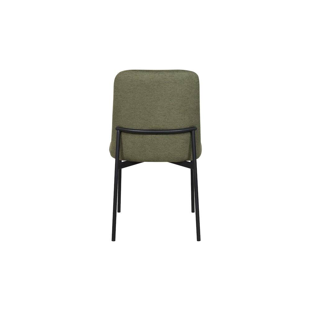 Alt View 4. New Classic Furniture - Erik Metal & Fabric Side Chair (Set of 2), Green - Green.