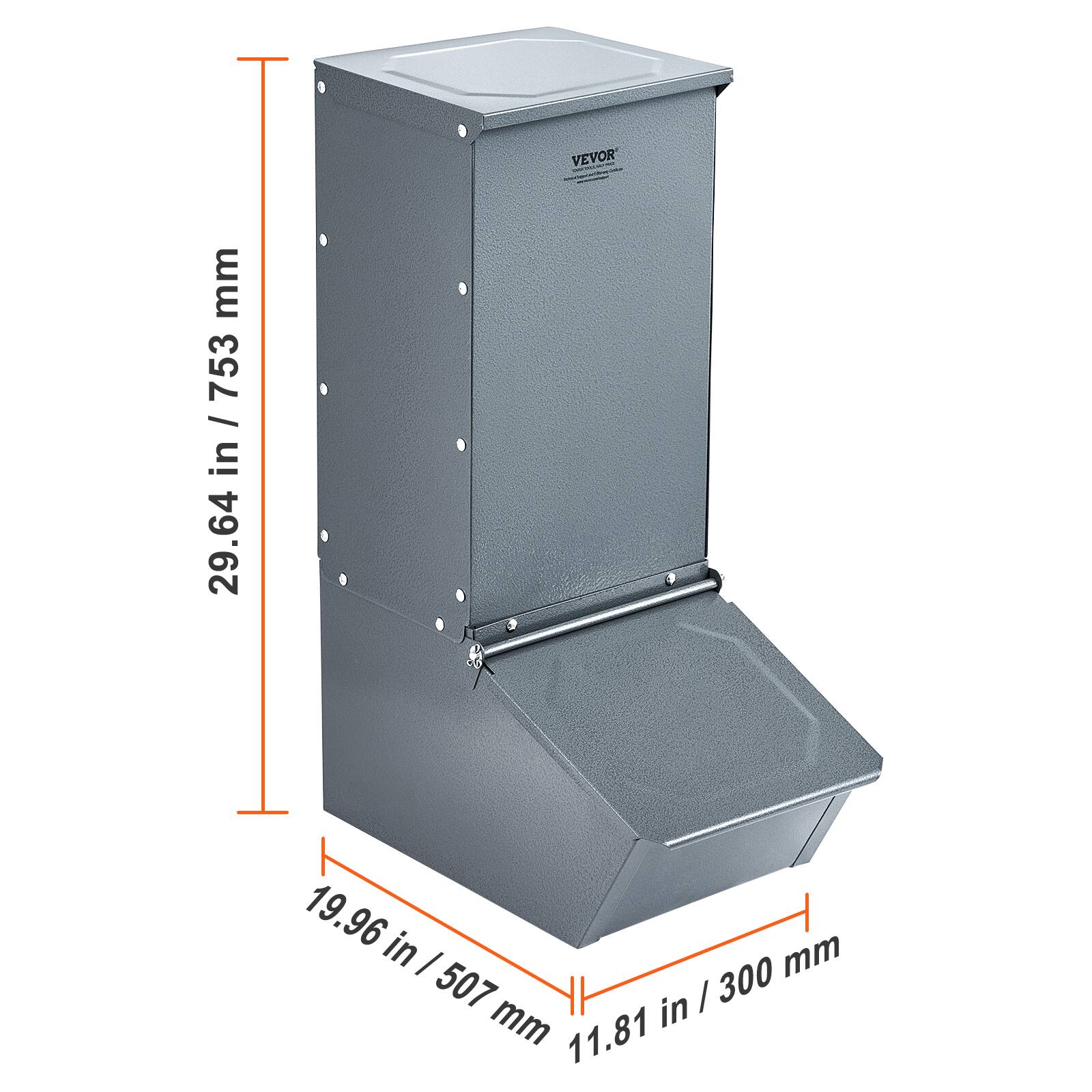 VEVOR

29.64 in / 753 mm

19.96 in / 507 mm

11.81 in / 300 mm