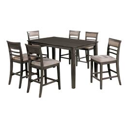 Manhattan Lane - 7 Piece Wooden Counter Height Table Set - Brown