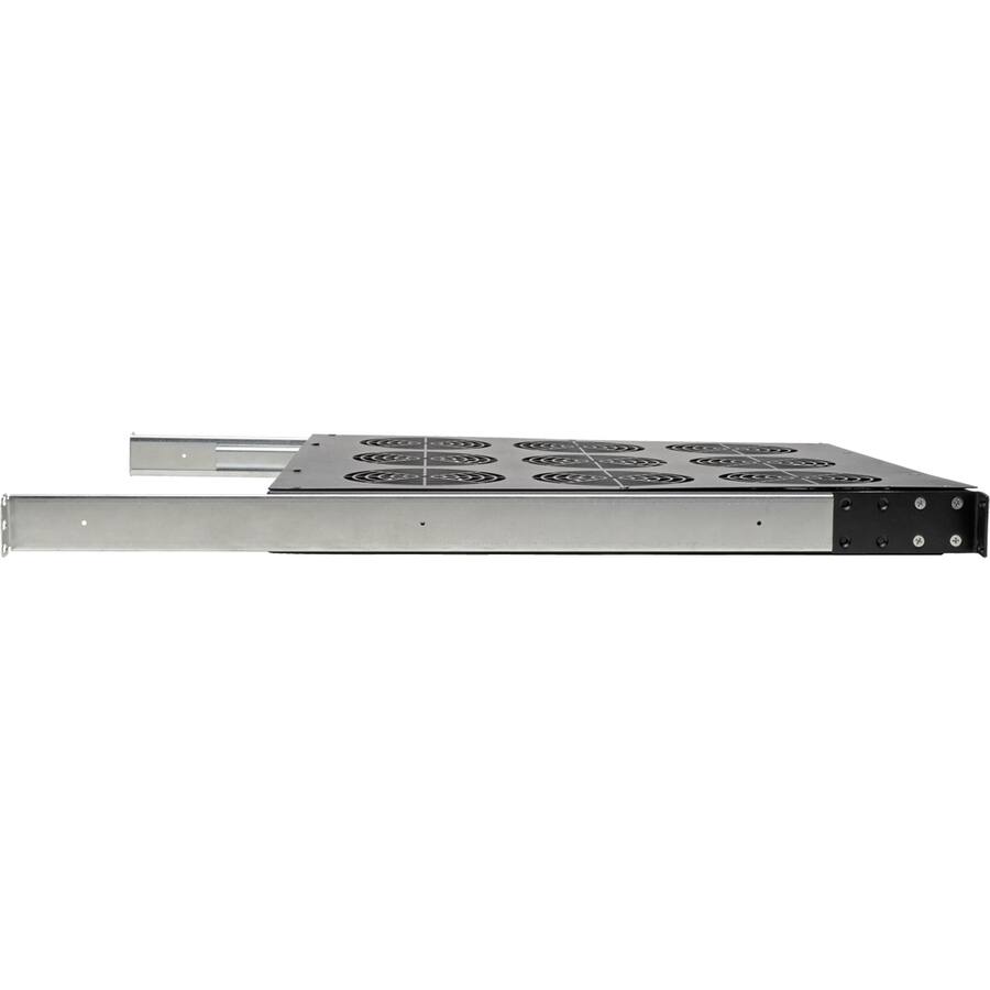 Alt View 4. Tripp Lite - Tripp Lite by Eaton Fan Tray for 19 in. Racks - 1U 9 120V High-Performance Fans 864 CFM C14 Inlet - 9 Fan - 1U - 19" - Black.