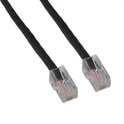 Front. Sanoxy - SANOXY 100ft Cat5e Ethernet Patch Cable, 350 MHz UTP Assembled Network Cable, Black - Black.