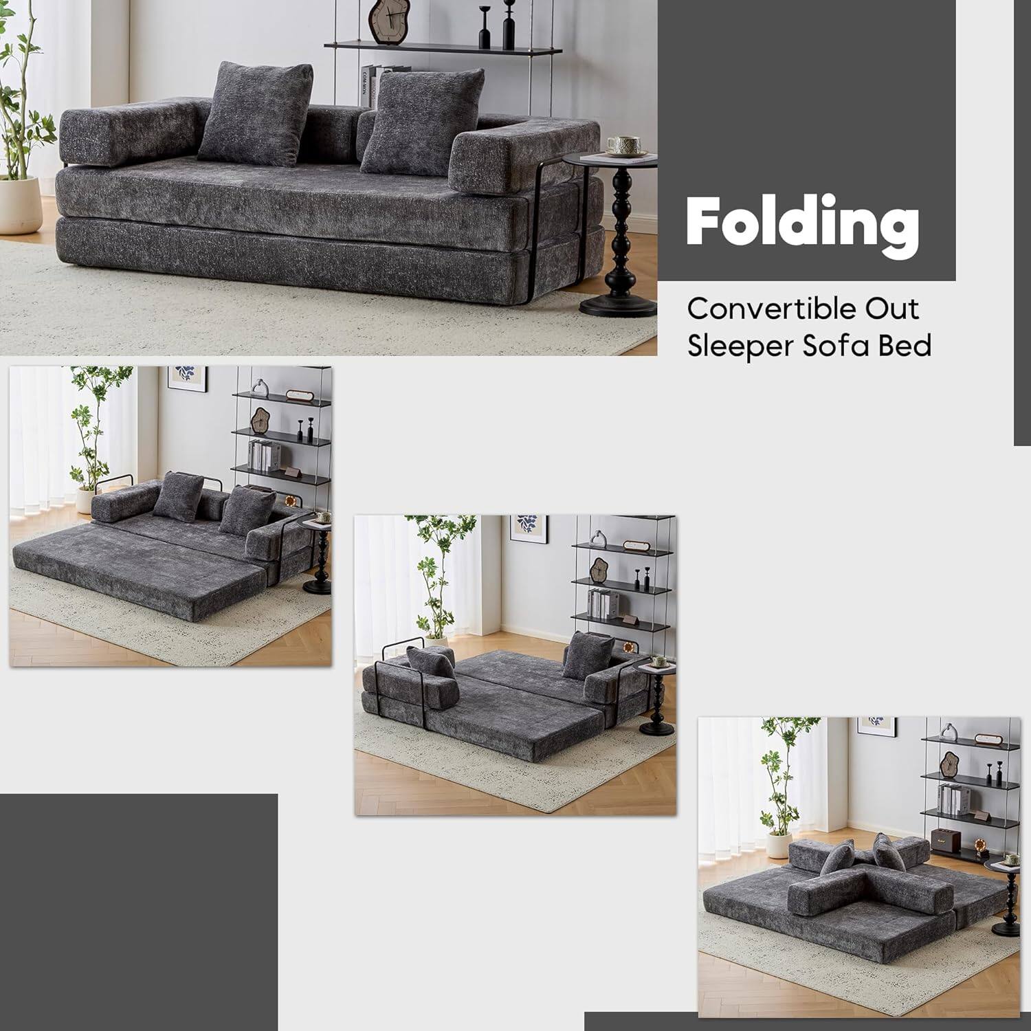 Folding  
Convertible Out Sleeper Sofa Bed