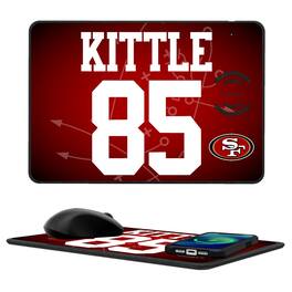 Keyscaper - George Kittle San Francisco 49ers Wireless Charger and Mouse Pad - Black