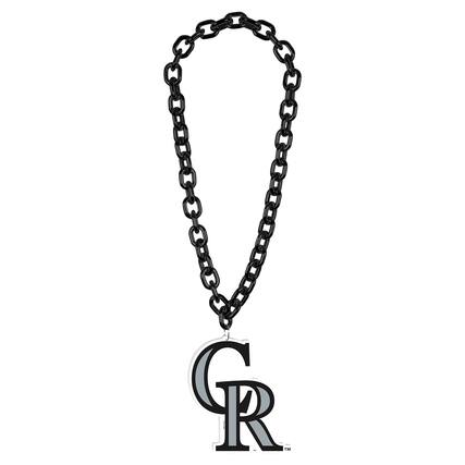 Front. WinCraft - Colorado Rockies Big Chain Logo Necklace - Multicolor.