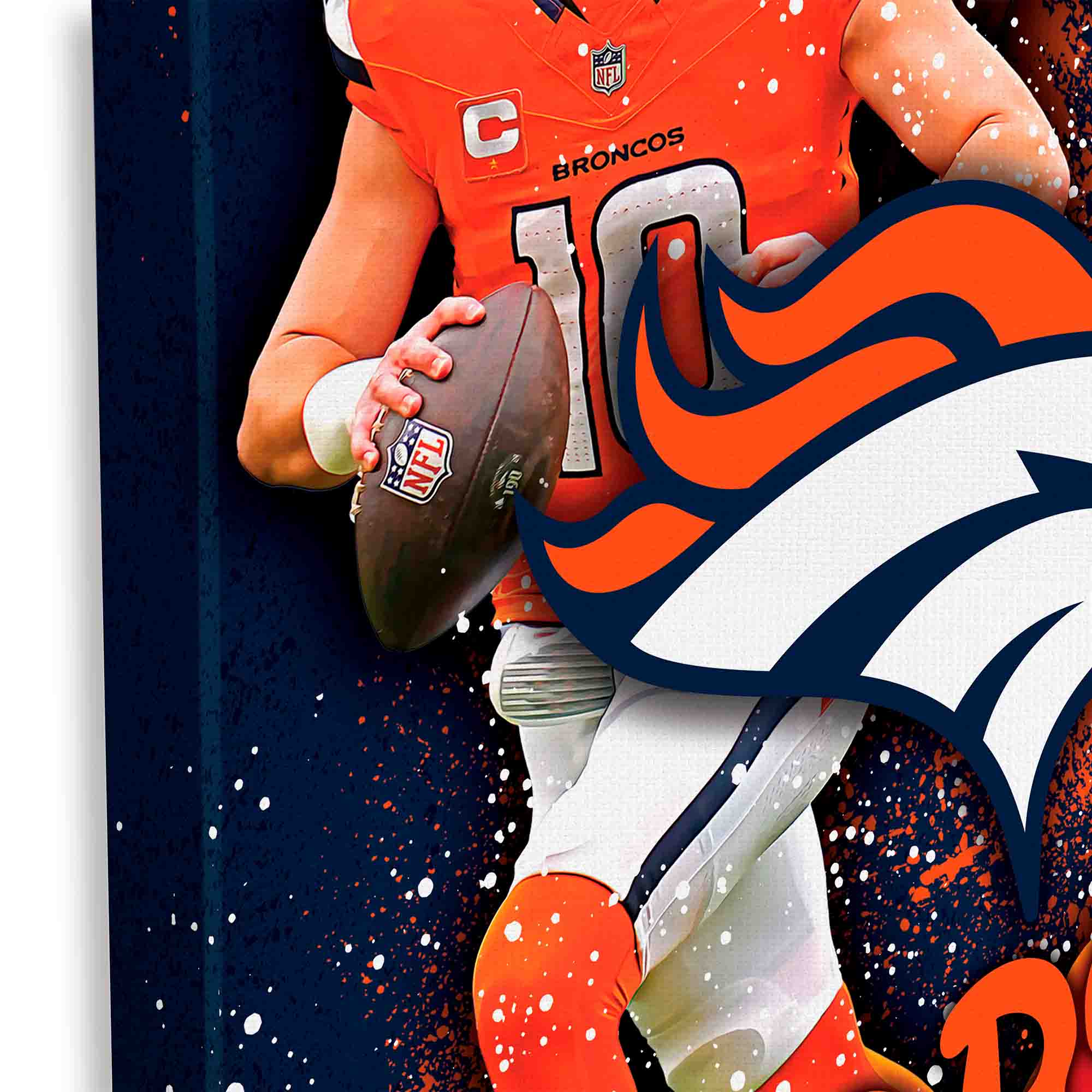 The text in the image reads:

"FE NFL BRONCOS BEORE NFL 190"