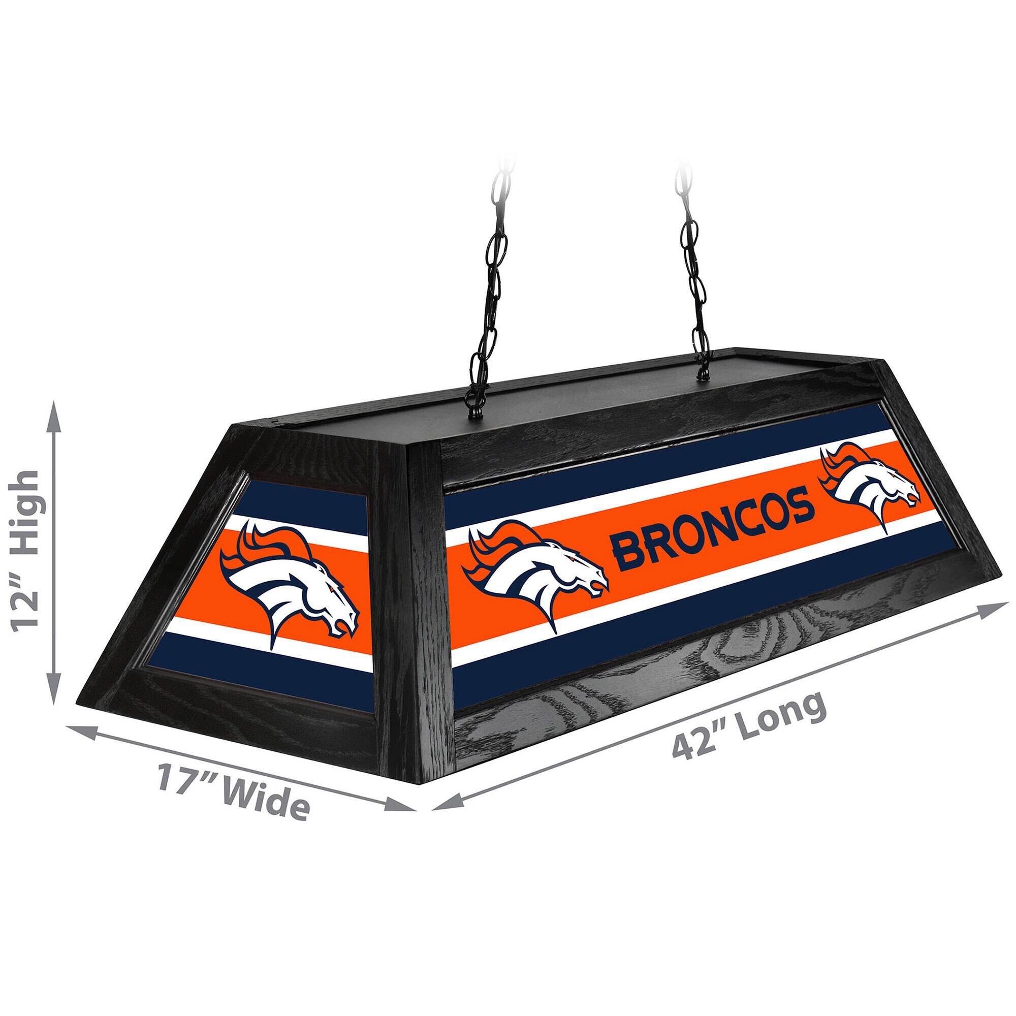 High 12"  
Wide 17"  
BRONCOS  
42" Long