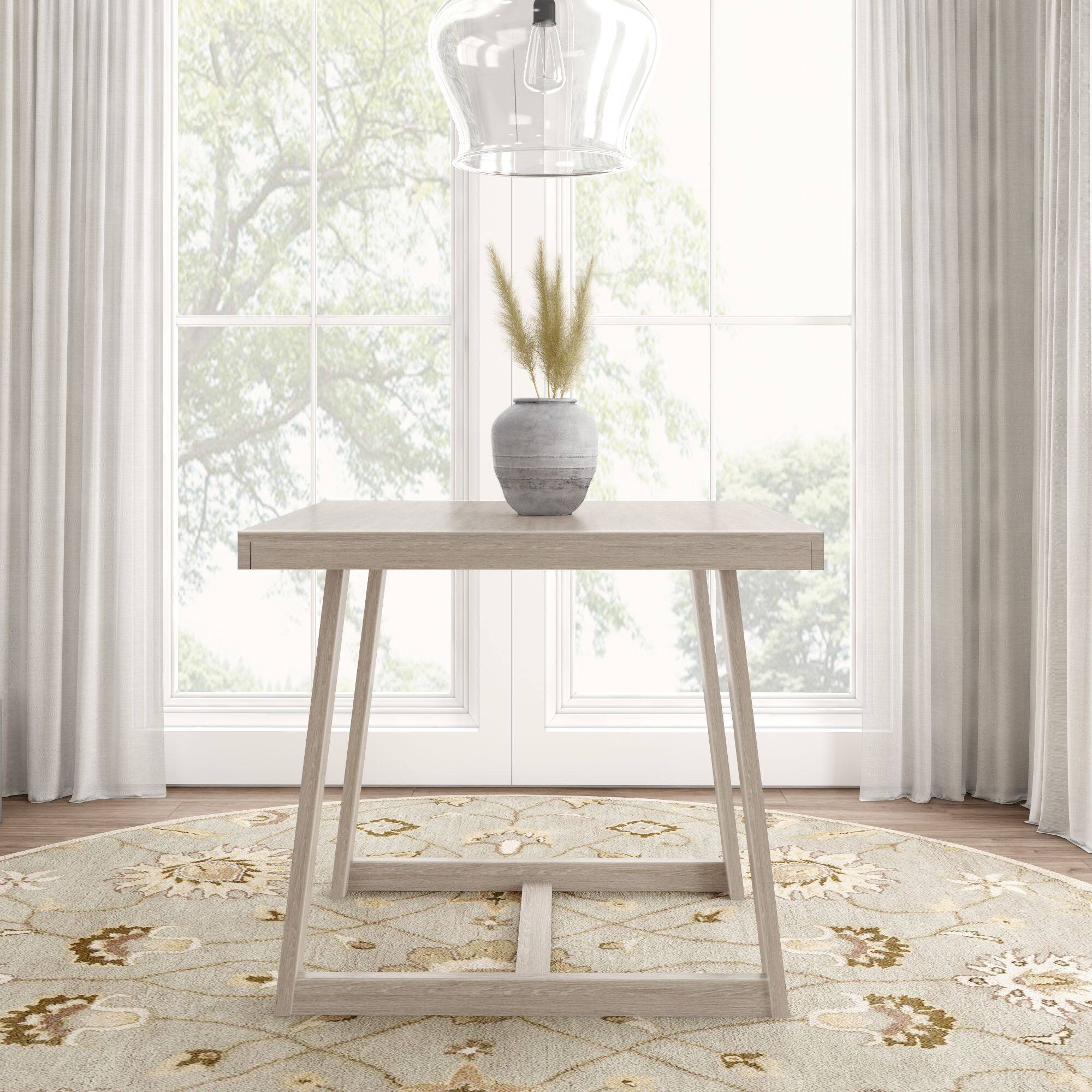 Alt View 1. Plank+Beam - Classic Pub Dining Table Counter Height (41in / 1050mm), Seashell Wirebrush - Seashell Wirebrush.