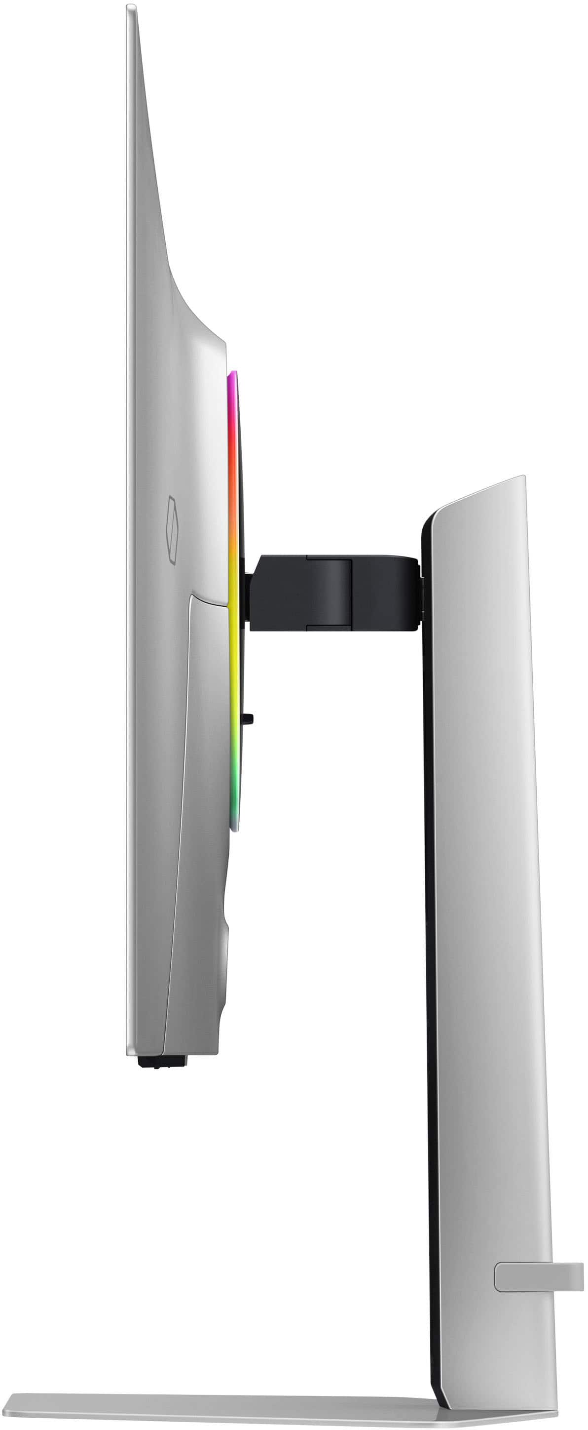 Alt View 25. Samsung - 32" Odyssey OLED G8 (G81SF), 4K UHD, 240Hz, 0.03ms, AMD FreeSync Premium Pro, Glare Free, HDR 400 Gaming Monitor - Silver.