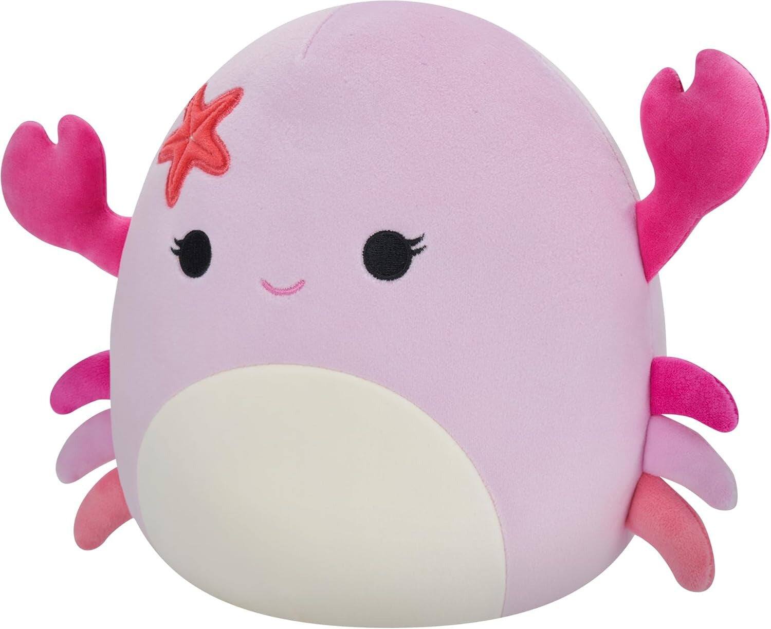 Alt View 2. Jazwares - Squishmallows: Cailey the Pink Crab with Starfish Pin - 7.5" Plush.