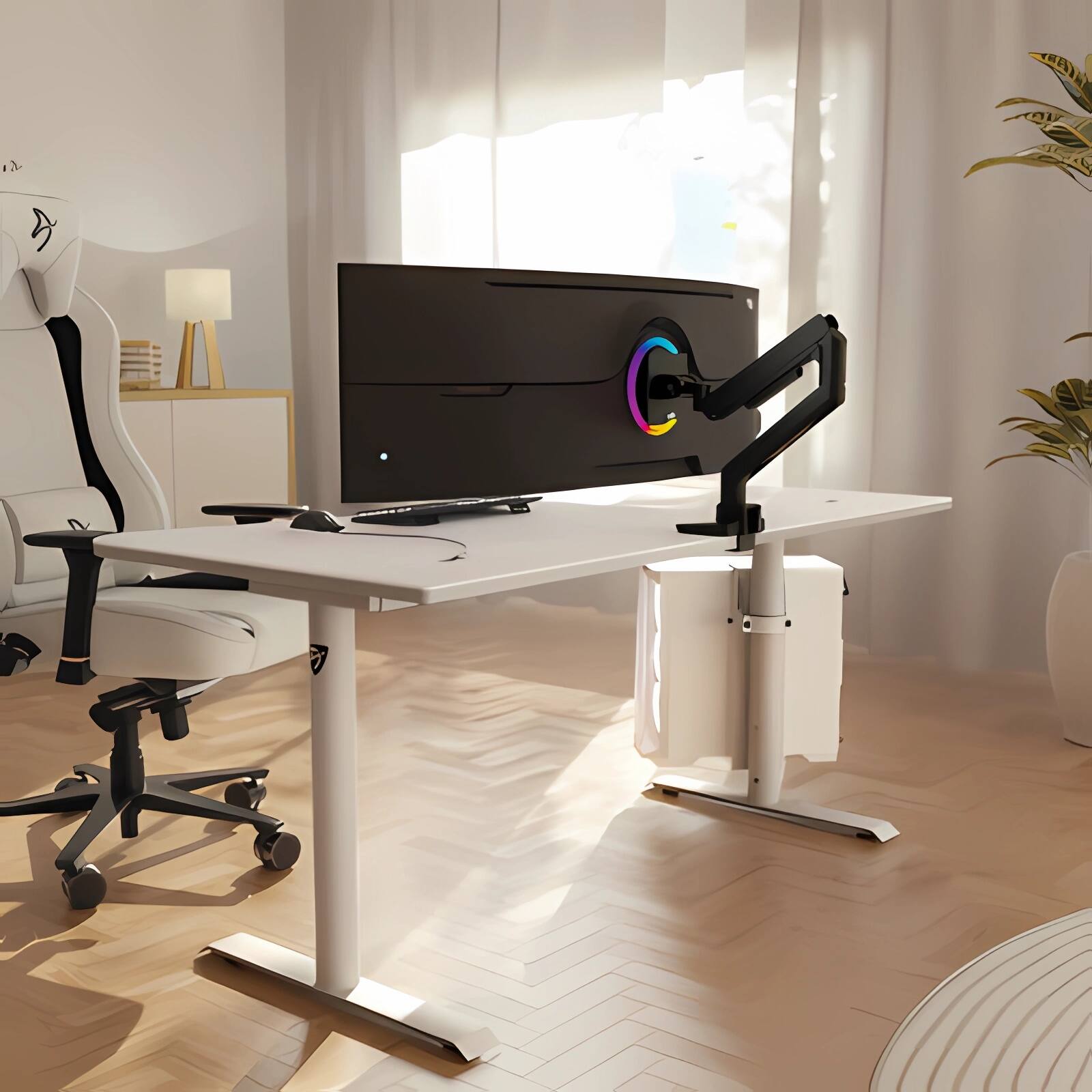 Alt View 1. Arozzi - Arozzi – Nova 49" Curved VA Dual QHD 165Hz Super Ultrawide Gaming Monitor – Black - Black.