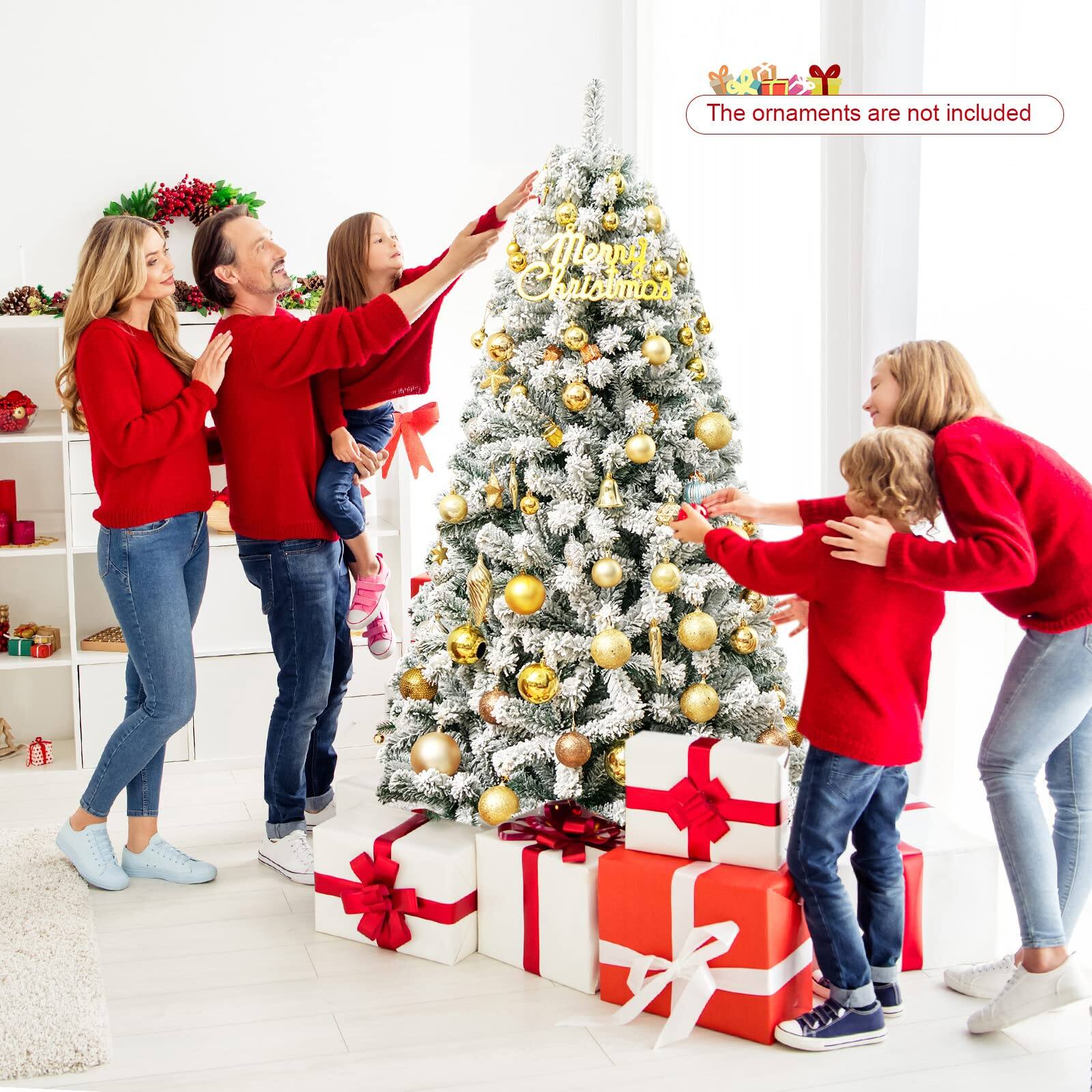 The ornaments are not included. Merry Christmas.