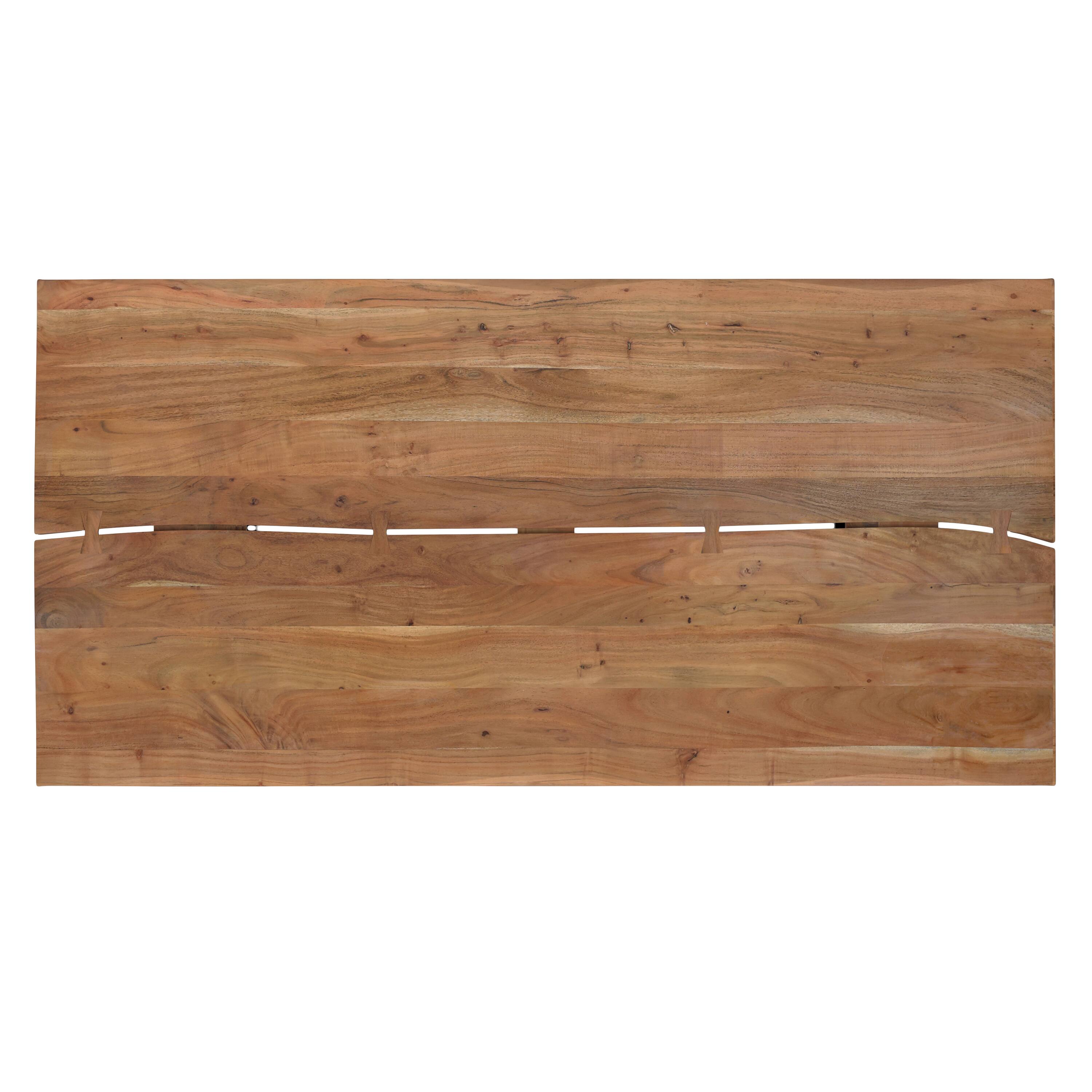 Alt View 2. Simpli Home - Fieldcrest 72 inch x 36 inch Rectangle Modern Industrial Dining Table in Natural - Natural.
