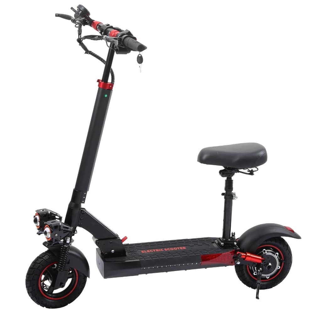 Loheer - 800W Electric Scooter for Adults 25 MPH 30 Mile Range Foldable E-Scooter 10 Inch Off-Road Tires Dual Brakes - Black