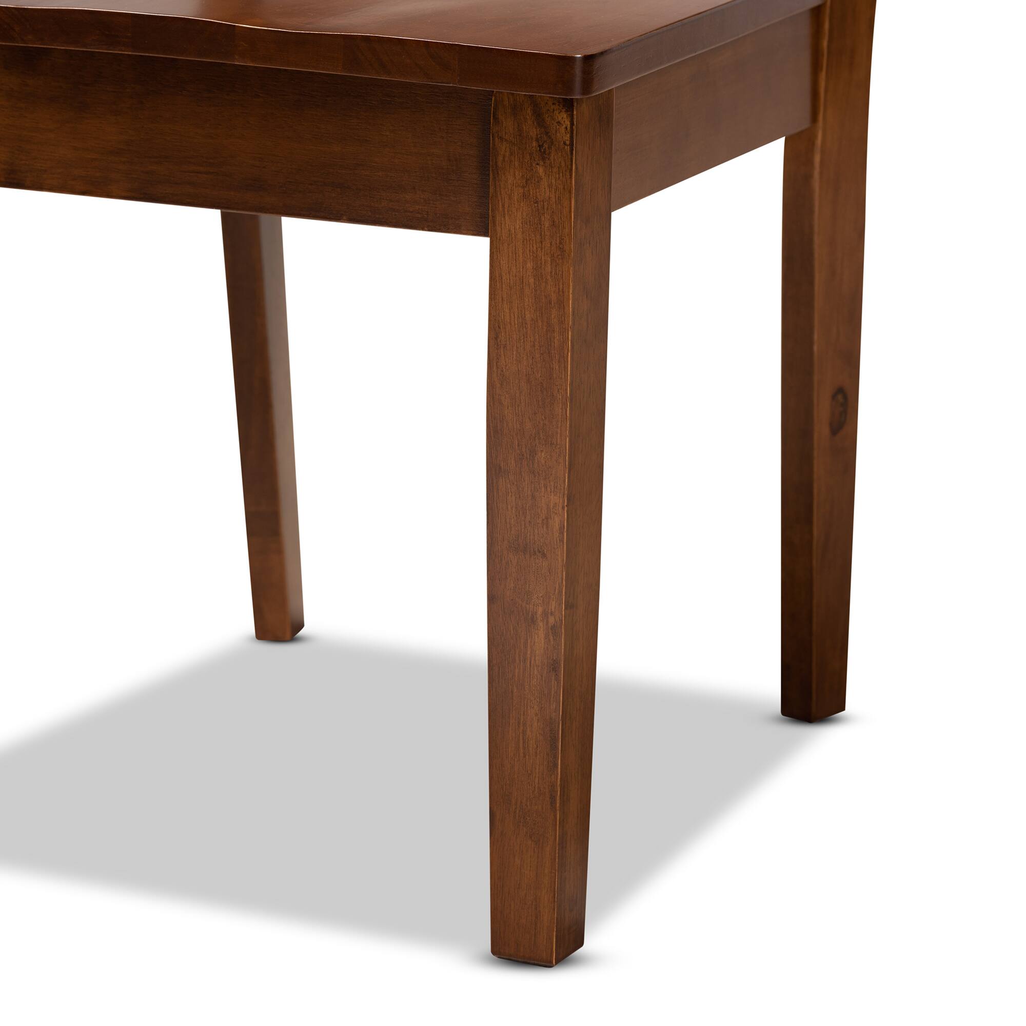 Alt View 1. Baxton Studio - Nicolette Modern and Contemporary Finished Wood 2-Piece Dining Chair Set - Walnut Brown.